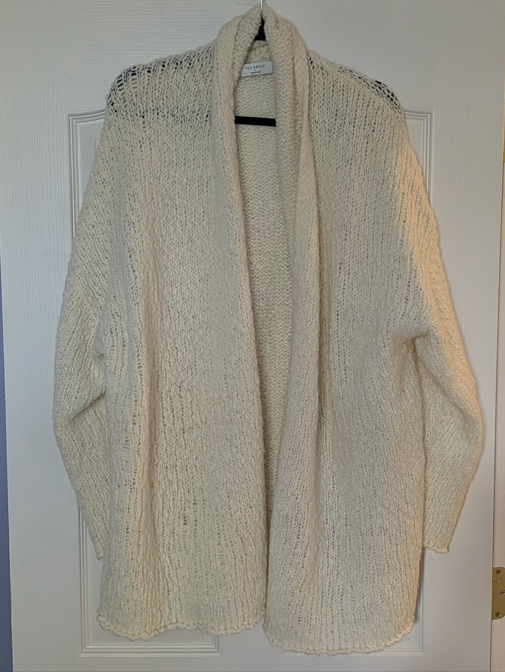 Aritzia The Group Open-Front Cream Knit Cardigan Sweater Sway